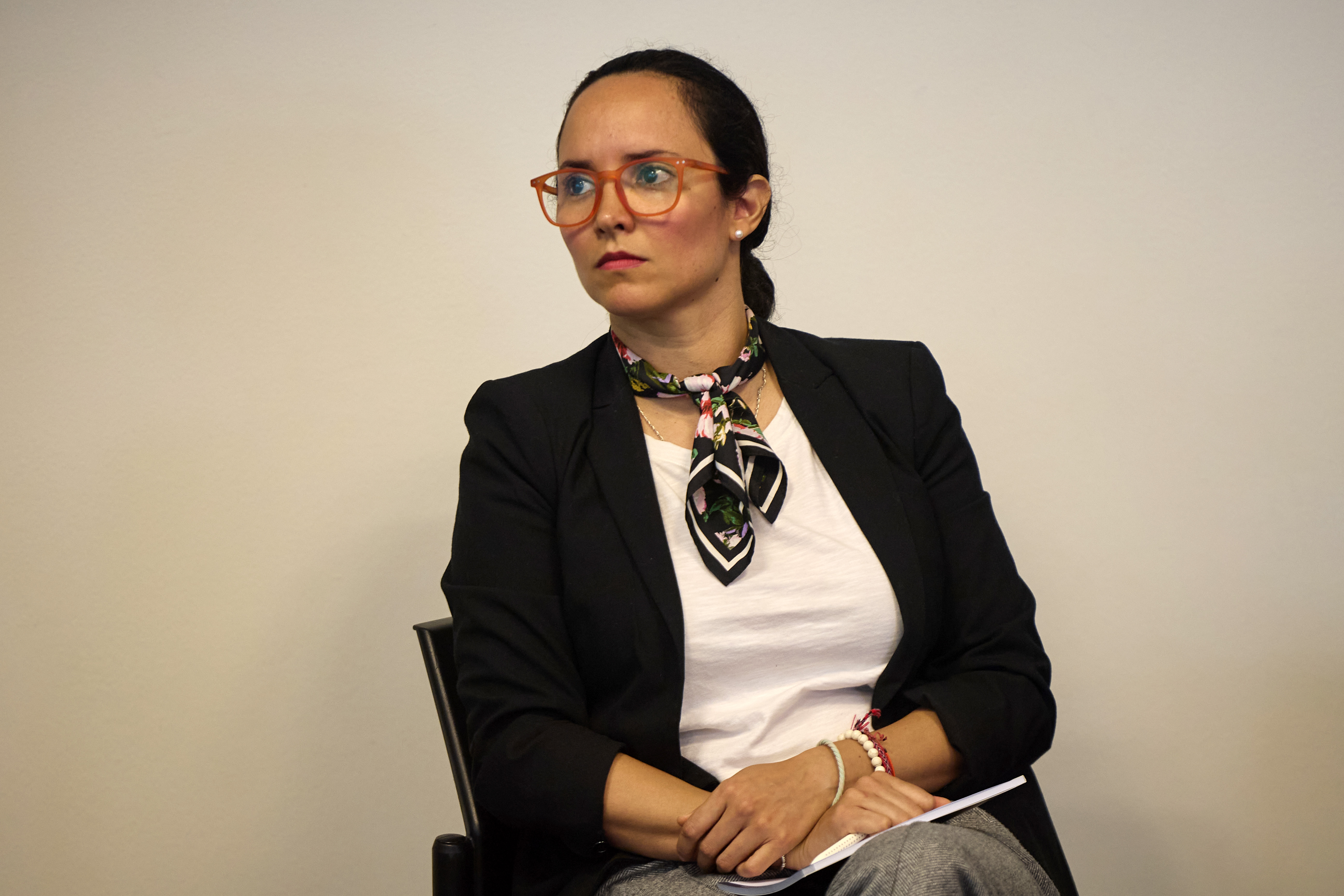 Andrea Freites at a conference